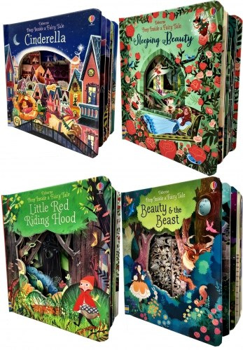 Usborne Peep Inside a Fairy Tale Collection 4 Books Set Cinderella Sleeping beauty Beauty and beast Little Red Ridding Hood Usborne Peep Inside a Fairy Tale Collection 4 Books Set Cinderella Sleeping beauty Beauty and beast Little Red Ridding Hood