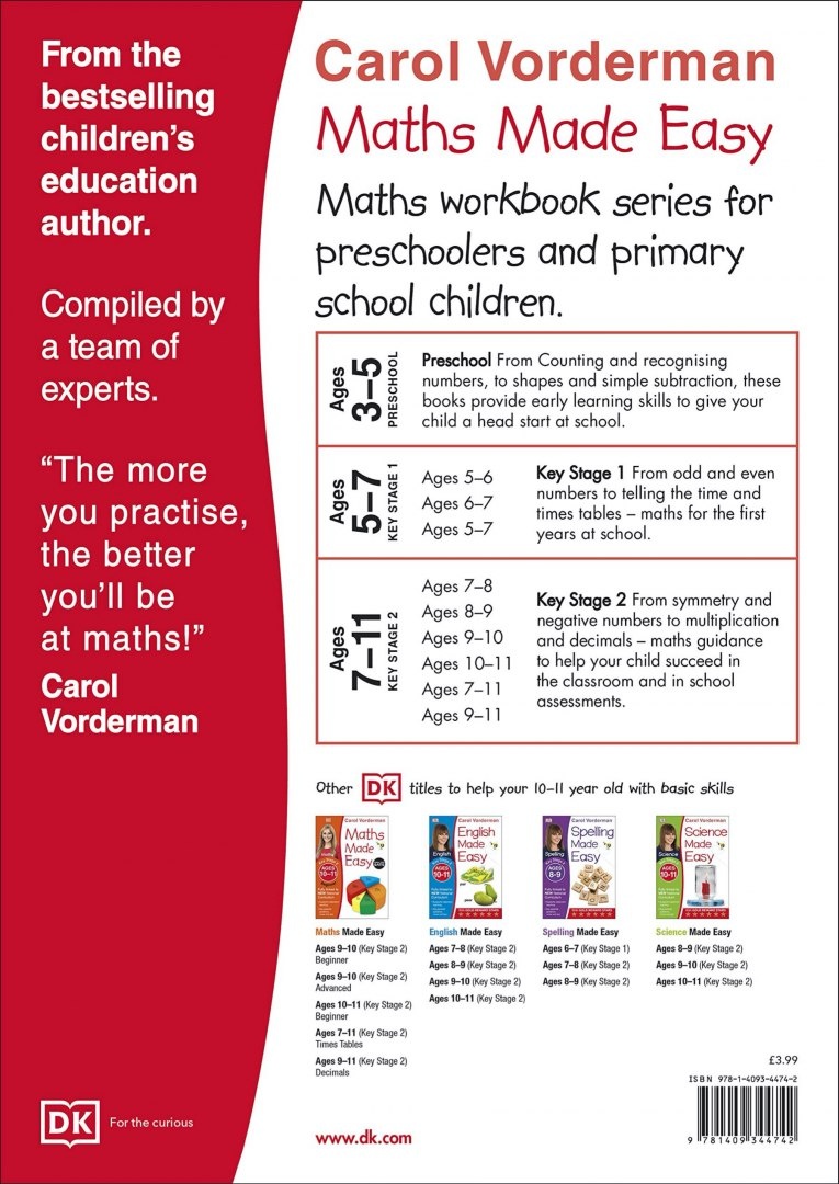 Maths Made Easy Ages 10-11 Key Stage 2 Advanced by Carol Vorderman (Author) Maths Made Easy Ages 10-11 Key Stage 2 Advanced by Carol Vorderman (Author)